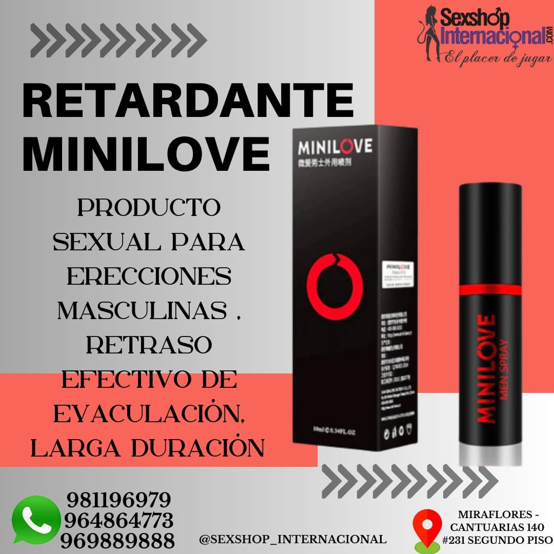 RETARDANTE MINILOVE SPRAY-PROLONGA LA EYACULACION-SEXSHOP LIMA 981196979 